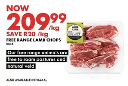 Woolworths FREE RANGE LAMB CHOPS BULK offer