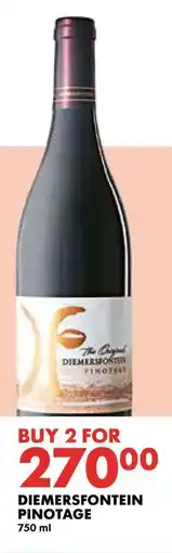Woolworths DIEMERSFONTEIN PINOTAGE 750 ml offer