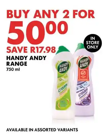 Woolworths HANDY ANDY RANGE offer