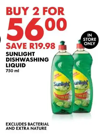 Woolworths SUNLIGHT DISHWASHING LIQUID offer