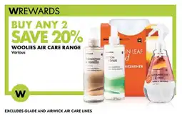 Woolworths WOOLIES AIR CARE RANGE offer