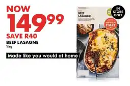 Woolworths BEEF LASAGNE 1 kg offer