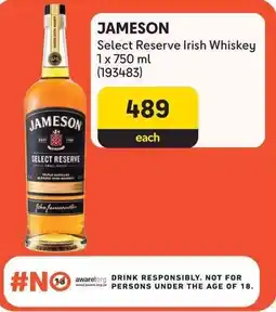 Makro JAMESON Select Reserve Irish Whiskey offer
