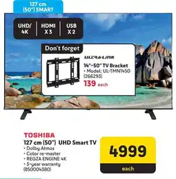 TOSHIBA 127 cm (50") UHD Smart TV