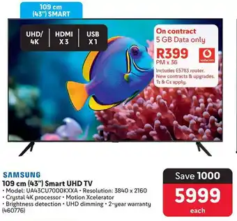 Makro SAMSUNG 109 cm (43") Smart UHD TV offer