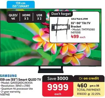 Makro SAMSUNG 139 cm (55") Smart QLED TV offer