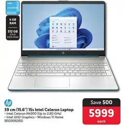 Makro HP 39 cm (15.6") 15s Intel Celeron Laptop offer