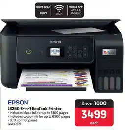 Makro EPSON L3260 3-in-1 EcoTank Printer offer