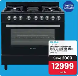 900 mm 4-Burner Gas and 2 Electric Hob Stove