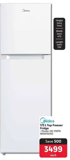 Makro 173 L Top Freezer Fridge offer