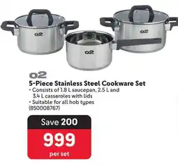 Makro 5-Piece Stainless Steel Cookware Set offer