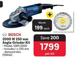 BOSCH 2000 W 230 mm Angle Grinder Kit