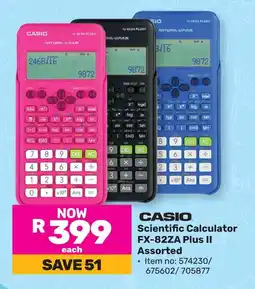 Game CASIO Scientific Calculator FX-82ZA Plus II Assorted offer