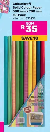 Game Colourkraft Solid Colour Paper 500 mm x 700 mm 10-Pack offer