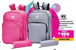 Game Lunchbreak 16 L Backpack Combo Assorted offer