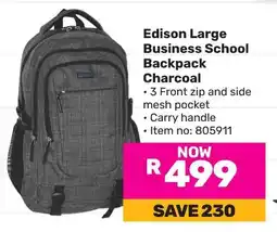 Game Edison Large Business School Backpack Charcoal offer