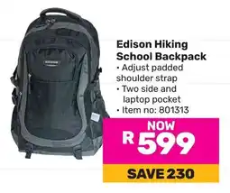 Game Edison Hiking School Backpack offer