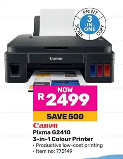 Game Canon Pixma G2410 3-in-1 Colour Printer offer