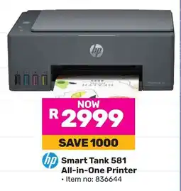 Game HPSmart Tank 581 All-in-One Printer offer