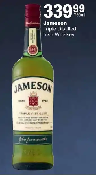 Checkers Liquor Shop Jameson Triple Distilled Irish Whiskey offer