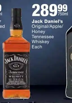 Checkers Liquor Shop Jack Daniel's Original/Apple/ Honey Tennessee Whiskey Each offer