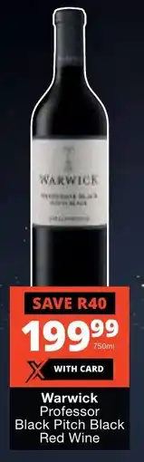 Checkers Liquor Shop Warwick Professor Black Pitch Black Red Wine offer