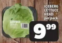 Usave ICEBERG LETTUCE HEAD per pack offer