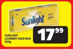 Usave SUNLIGHT LAUNDRY SOAP BAR 500g offer