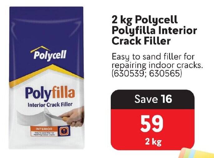 2 kg Polycell Polyfilla Interior Crack Filler offer at Makro