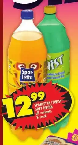 Shoprite SPARLETTA/TWIST SOFT DRINK all variants 2L each offer