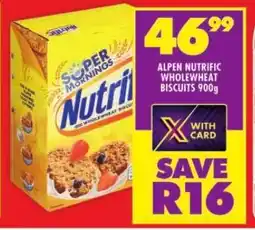Shoprite ALPEN NUTRIFIC WHOLEWHEAT BISCUITS 900g offer