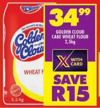 Shoprite GOLDEN CLOUD CAKE WHEAT FLOUR 2,5kg offer
