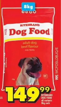 Shoprite RITEBRAND DOG FOOD all variants 8kg each offer