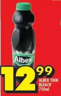 Shoprite ALBEX THIN BLEACH 750ml offer