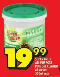 Shoprite SUPER BRITE ALL PURPOSE PINE GEL CLEANER all variant 500ml each offer