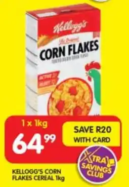Shoprite KELLOGG'S CORN FLAKES CEREAL 1kg offer