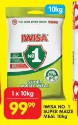 Shoprite IWISA NO. 1 SUPER MAIZE MEAL 10kg offer