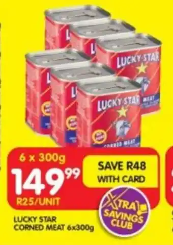 Shoprite LUCKY STAR CORNED MEAT 6x300g offer