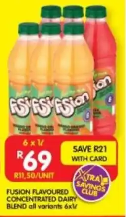 Shoprite FUSION FLAVOURED CONCENTRATED DAIRY BLEND all variants 6x1L offer