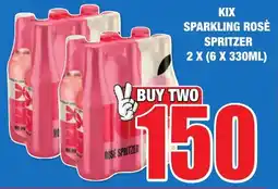 Boxer Liquors KIX SPARKLING ROSÈ SPRITZER 2 X (6 X 330ML) offer
