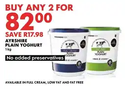 Woolworths AYRSHIRE PLAIN YOGHURT 1 kg offer