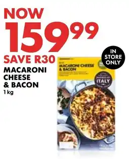 Woolworths MACARONI CHEESE & BACON 1 kg offer