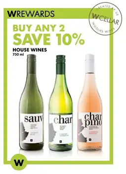 Woolworths HOUSE WINES offer