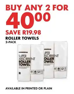 Woolworths ROLLER TOWELS 2-PACK offer