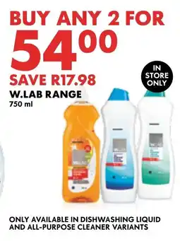 Woolworths W.LAB RANGE offer