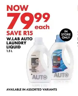 Woolworths W.LAB AUTO LAUNDRY LIQUID offer