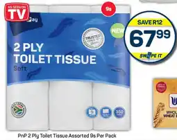 Pick n Pay PnP 2 Ply Toilet Tissue Assorted 9s Per Pack offer