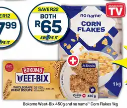Pick n Pay Bokomo Weet-Bix 450g and no name Corn Flakes 1kg offer