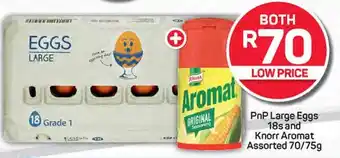 Pick n Pay PnP Large Eggs 18s and Knorr Aromat Assorted 70/75g offer