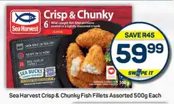 Pick n Pay Sea Harvest Crisp & Chunky Fish Fillets Assorted 500g Each offer